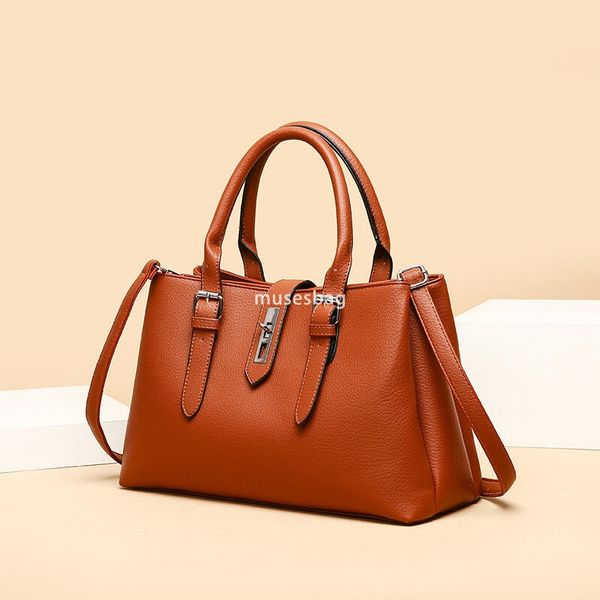 Designer Women's PU High Quality Fashion Tote Bag with Lightweight and Multi functional Large Capacity Shoulder Bag Versatile 2-piece Set Mother Bag