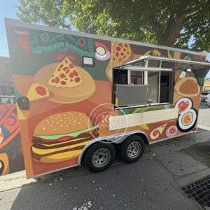 Custom Food Truck Mobile Kitchen Fully Equipped Concession Catering Trailer Snack Ice Cream Cart Food Trailer