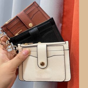 Designer Keychain card bag wallet Fashion Bag Charm Luxury Leather Keyring Keychain Bag Charm Leather Keychain purse01