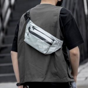 New high quality manufacturers promote men's single shoulder crossbody bag fashion brand travel bag zipper waterproof men's chest bag