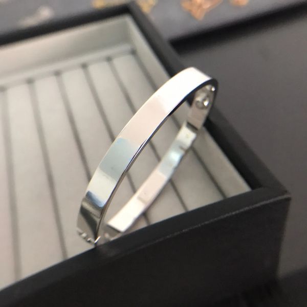 Luxury Designer Bracelet Bangle 18k Gold Tarnish Designer Bracelets with Screwdriver 6MM Diamond Mens Bracelet Women Fine Jewelry Woman Gift