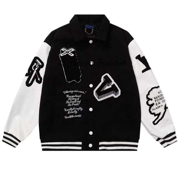vuittons Mens Jackets designer Classic l Vintage Baseball Varsity Coat Loose Mens Women Outerwear Wool Flocking Leather Single Breasted Couples Warm Bomber 9a8