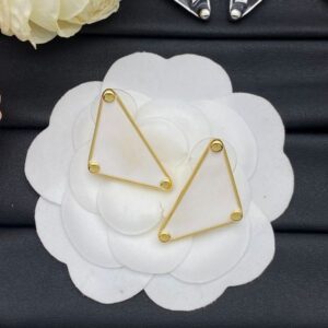 Luxury Designer Earrings for Women Stud Triangle Earrings 18K Gold Plated Birthday Gift Fashion Jewelry