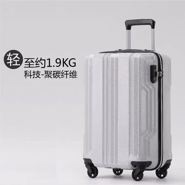 Ultralight scratch-resistant carbon fiber trolley case hinomoto spinner wheel 20 inch boarding suitcase for men and women travel suitcase