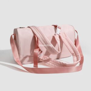 New minimalist and atmospheric peach powder large capacity short distance travel bag minimalist and fashionable versatile sports and fitness bag