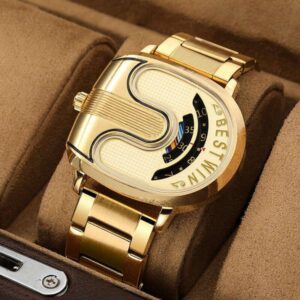 Bostone BESTWIN Gold U-shaped Fashion Men's Watch