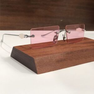 hot luxury mens designer sunglasses for men womens cool frameless sunglasses for women mans new chr design uv400 protective lens rimless sun glasses fashion eyewear