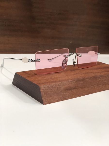 hot luxury mens designer sunglasses for men womens cool frameless sunglasses for women mans new chr design uv400 protective lens rimless sun glasses fashion eyewear