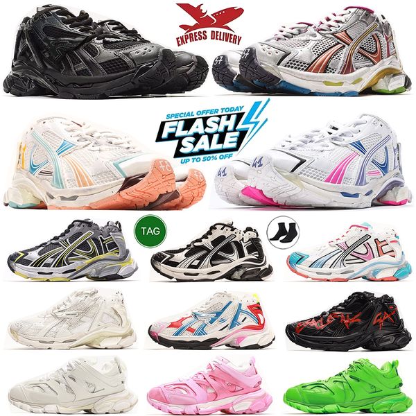 Designer Sneakers Track Runners 7 7.0 Casual Shoe Platform Transmit Men Women White Blue Orange Black Multicolor Outdoor Shoe Trainers Big Size Sneaker