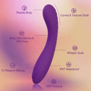 Tracy's Dog Powerful G Spot Vibrator Deep Penetration, Adult Sex Toys Women Couples, Full Silicone Soft Vibrating Dildo Massager for Clitoral and Anal