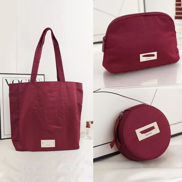 Designer Angola Red Classic Cosmetic Beauty Pouch Makeup Organizer Box Storage Case Coin Purse Earphone Half Round Shell Bag