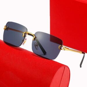Classic rimless sunglasses men Carti glasses designer sunglasses women fashion sunshade eyeglasses anti UV polarized Adumbral eyewear luxury sunglasses