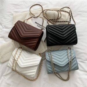 Women's Fashion One Shoulder Retro Small Square Bag Crossbody Bag Minimalist Style Women's Chain Bag Suitable for Travel-ll