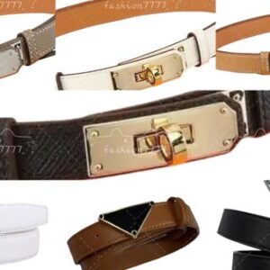 Waist belt for women designer belt decorative belt luxury belt narrow belt can be matched with skirts and dresses decorative pants tight-fitting belt locking buckle
