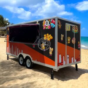 Hot Dog Ice Cream Pizza Food Trailer With CE DOT Certificate Street Bbq Food Truck With Full Kitchen Equipments