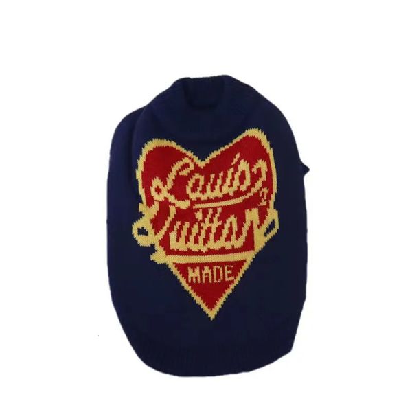 Designer Brand Apparel Winter Clothes with Classic Letter Pattern Cold Weather Knitted Sweater Pullover Warm Dog Coats for Small Medium Dogs A478 a1d