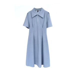 Plus size, slightly long skirt that covers the flesh and slims down 200 pounds, plump mm pear shaped figure dress 3089