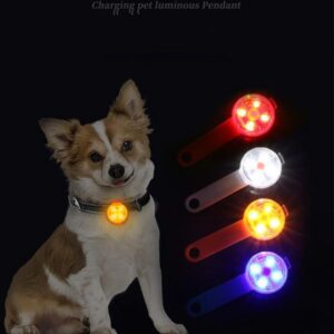 Waterproof LED Pet Collar Night Safety Luminous Flashing Pendant With Light For Dog Cat Accessories 1PC