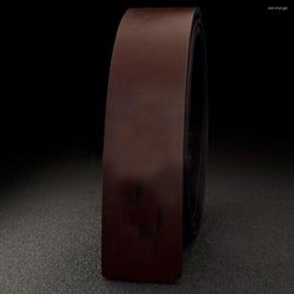 high-grade Men's Business Leather Commuter Casual Fashion Black letter Designer Luxury Leather Pants Belt Accessories Birthday Gift for Boyfriend