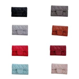 Genuine Leather Designer wallet Luxury wallet women card holder porte carte high-quality card holder new trendy clipgenuine leather texture Purse small coin purse