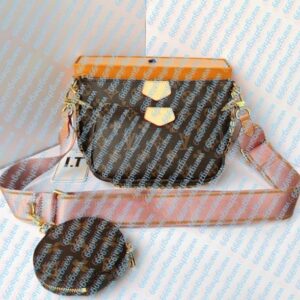 Womens multi designer bags leather clutch crossbody shoulder bag pochette vintage wallets backpacks square chain 3 piece sets brown purses designer woman handbag