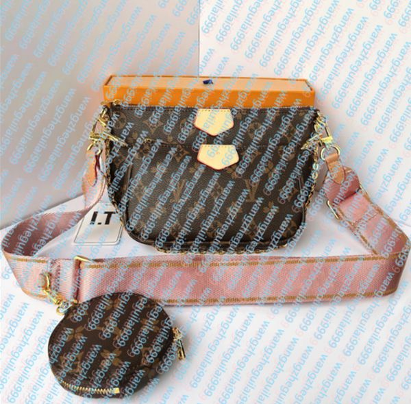 Womens multi designer bags leather clutch crossbody shoulder bag pochette vintage wallets backpacks square chain 3 piece sets brown purses designer woman handbag