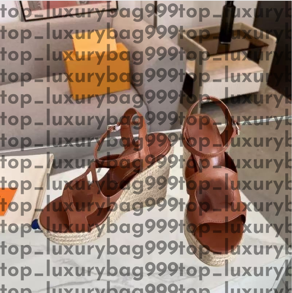 Handmade hemp rope wedge and hollow sandals Shoes