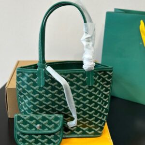 Designer bag Anjou Mini tote bag Mini bag Double sided shopping bag Womens large capacity handbag Canvas high quality shoulder crossbody bag with small wallet