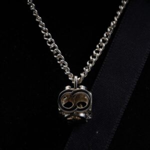 Heart Unique Brand New Luxury Jewelry Sterling Silver Big Blue Sapphire CZ Diamond Party Chain Pendant Necklace For Women Gift