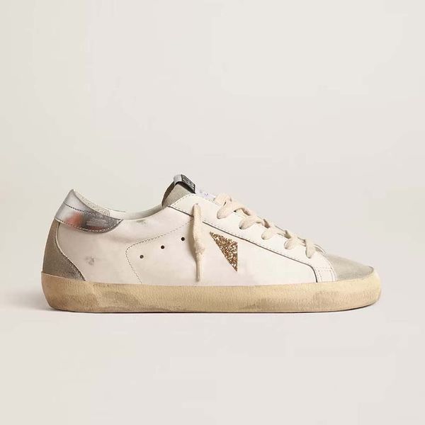 designer shoes women Sneaker shoes Italy brand Super Star Suede Sequin Leopard White Do-old Dirty Casual shoe lace up-2