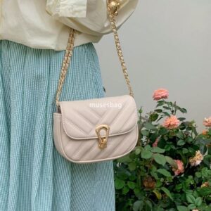 Xiaoxiangfeng Lingge Chain Bag for Women's New Texture and Elegance Unique Design Single Shoulder Bag Crossbody Small Square Bag