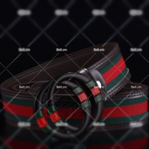 Sophisticated Fashion Accessory: Versatile Black Leather Strap for All Occasions Designer belt