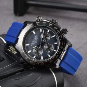 Ro2 Wrist for 2023 New Mens Watches All Dial Work Quartz Watch High Quality Top Brand Chronograph Clock Rubber Watch Band Men Fashion R02
