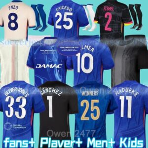 24 25 26 CAICEDO Nkunku PALMER soccer jerseys 2025 Enzo Cucurella football shirt men kids N.JACKSON SANCHO neto Guiu Adarabioyo JAMES COLWILL finals Winners Delap
