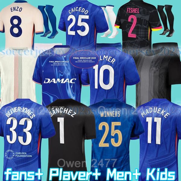 24 25 26 CAICEDO Nkunku PALMER soccer jerseys 2025 Enzo Cucurella football shirt men kids N.JACKSON SANCHO neto Guiu Adarabioyo JAMES COLWILL finals Winners Delap