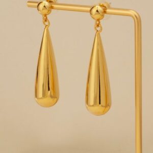 1 Pair Hollow Copper-Plated 18K Gold S925 Sterling Silver Needle Hoop Dangle Earrings for Women, Light Luxury Party Gathering Dating Vacation Travel Fashion Jewelry