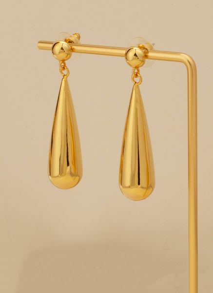 1 Pair Hollow Copper-Plated 18K Gold S925 Sterling Silver Needle Hoop Dangle Earrings for Women, Light Luxury Party Gathering Dating Vacation Travel Fashion Jewelry