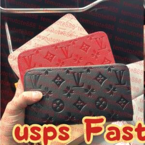 high quality Double zipper Wallets Mens Leather Wallet Holders For Brown flower women Purse Monograms Luxury Purses Cross Body Wallets Purse