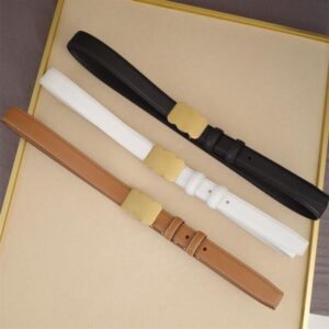 Fashion Smooth Buckle Belt Retro Design Thin Waist Belts for Men Women Width 2.5 CM Genuine Cowhide 3 Colors