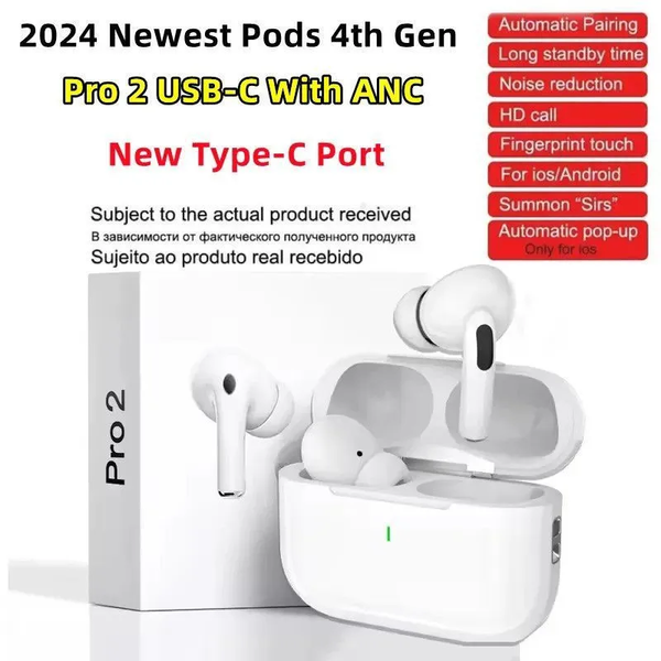 For Apple Airpods Pro 2 3nd Airpodspro Airpod 4 Pros Headphone Accessories Solid TPU Silicone Protective Earphone Case Wireless Charging Shockproof Cover