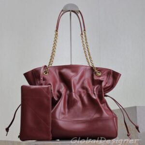 genuine leather designer shoulder bag jamie shopping bag luxury women bucket bags black drawstring hobos crossbody soft lambskin large purse removable zip pouch 9A