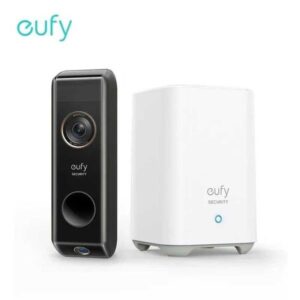 Doorbells eufy Security Video (Battery-Powered) HomeBase 2K Wireless Doorbell Camera Dual Motion Package Detection S241236