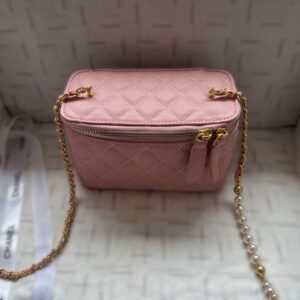 Cross Body Bags Luxury Shoulder Bag Half Moon Makeup Bag Genuine Leather Cowhide Gold Pearl Chain Luxury Crossbody Bag Luxury Designer Bag Handbag High Quality