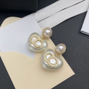 Classic Designer Necklace Pendant Pearl Earrings Set Brand Letter Choker Chain Party 18k Gold Plated Jewelry Gift with Box