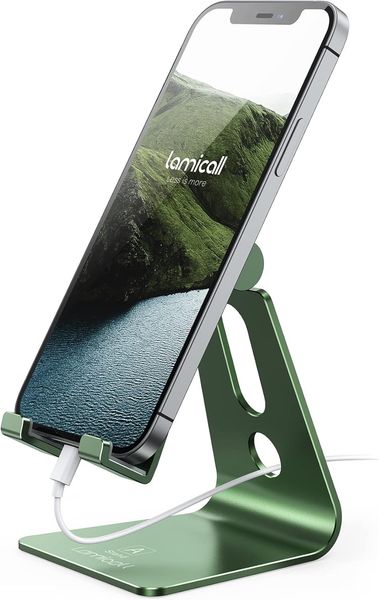 Universal Cell Phone Stand Adjustable Holder Dock for iPhone 16 15 14 Pro Max Plus 13 12 XS All Android 4-8 inch Phones