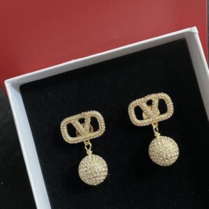2023 earrings designer for women stud luxury gold heart shape pearl crystal gold double V letter 925s silver jewelry classic 20
