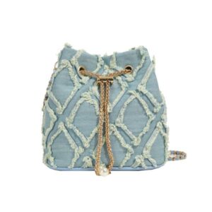 Denim Summer patchwork one-shoulder bucket bag for women crossbody 2025s hot