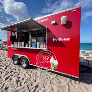 Food Truck Trailer Mobile Kitchen Box Trailer Food Cart Juice Bar Coffee Truck Snack Cart mobile cart food trailer