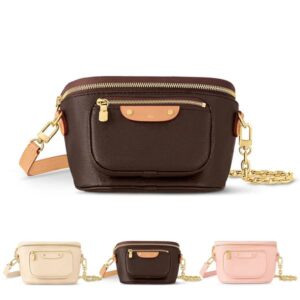 Designer Bag Brown Classic Chest Bag High Quality Leather Crossbody Bag Detachable Chain Shoulder Bag Elegant Women's Mini Fanny Pack Multi-colored bag
