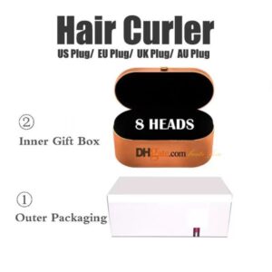 Top Quality Hair Curler Professional Salon Tools EU/US/UK/AU Version 8Heads Curling Iron for Normal Hair with Gift Box drop-shipping